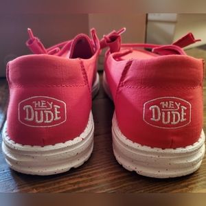 Hey dude, red, Wendy slub canvas shoe